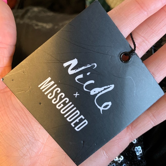 NWT Missguided Sequin Cutout Dress - Picture 6 of 7